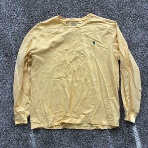 Polo Ralph Lauren Men's Large Yellow Long Sleeve T-Shirt Tee